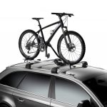 Suport auto pentru transport bicicleta in pozitie verticala, montaj rapid pe barele transversale, capacitate 15kg