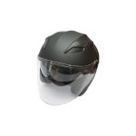 Casca moto tip jet neagra cu viziera transparenta si ochelari de soare, marimea L, model Urban