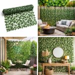 Gard viu artificial decorativ cu frunze iedera, culoare verde, dimensiune 300 x 100cm