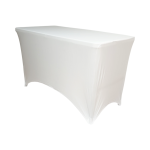 Husa pentru masa dreptunghiulara, culoare alba, elastica, dimensiune 120 x 60 x 74cm - imagine 3
