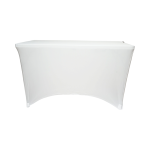 Husa pentru masa dreptunghiulara, culoare alba, elastica, dimensiune 152 x 70 x 74cm - imagine 4
