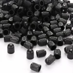 Set 100 buc. capace valva/ventil, material plastic, culoare Neagra, pentru Autoturisme, Camioane, Biciclete, Moto, ATV, Quad