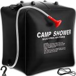Dus solar suspendat pentru camping sau plaja, capacitate 40l, culoare Neagra - imagine 2
