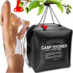 Dus solar suspendat pentru camping sau plaja, capacitate 40l, culoare Neagra - imagine 3