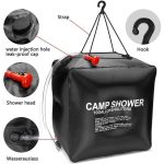 Dus solar suspendat pentru camping sau plaja, capacitate 40l, culoare Neagra - imagine 4