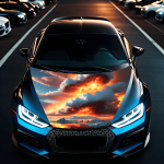 Folie Capota Auto "Hood Art" rezistenta la exterior, marime S (150 x 110cm) - Cod: AVX-CAPOTA-024S