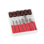 Masina electrica de slefuit unghiile, 65 W, pentru manichiura si pedichiura, cu 6 capete, culoare Roz - imagine 10